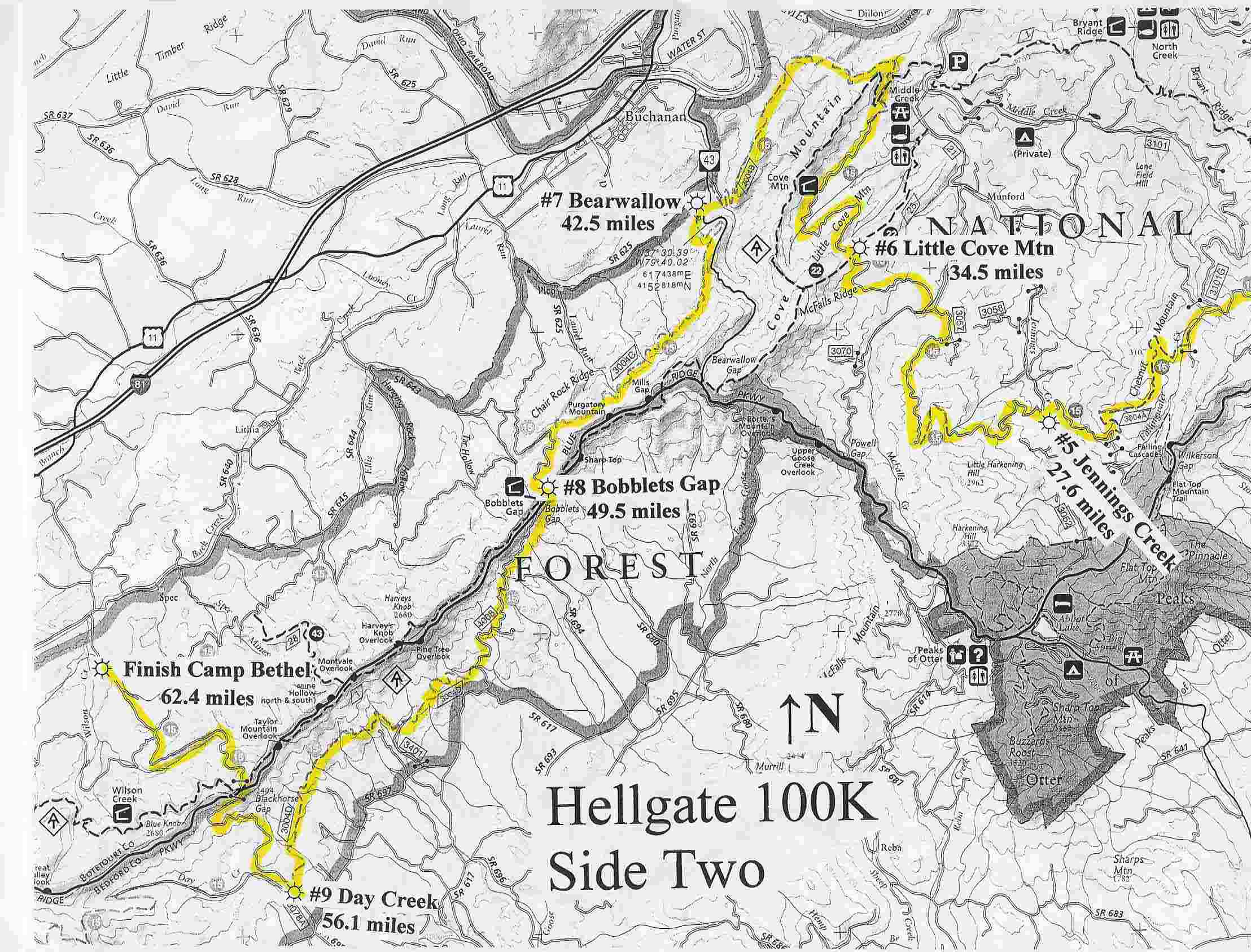 Potts mountain jeep trail map